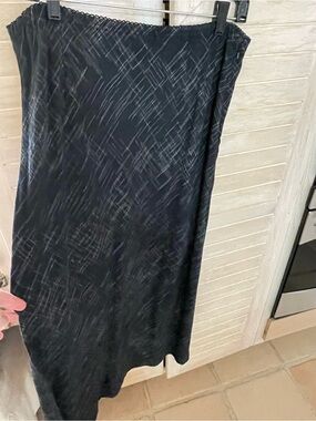 J.Jill linen bias Black & white crosshatch linen midi Skirt 16